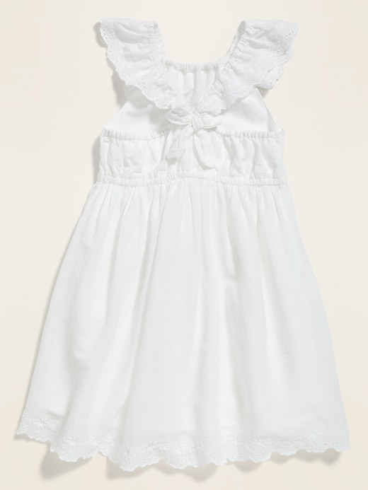 View large product image 2 of 2. Fit & Flare Embroidered Bow-Back Dress for Toddler Girls
