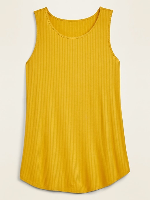 Old Navy High-Neck Rib-Knit Swing Tank for Women. 1