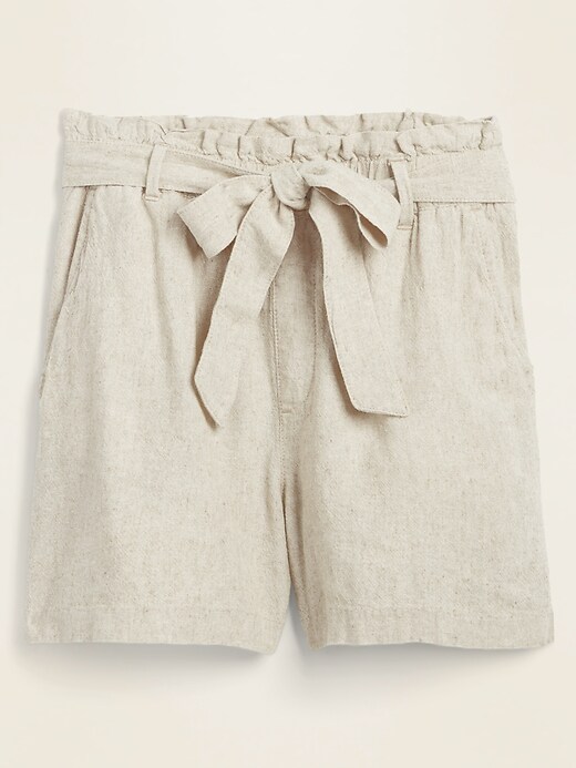 High waisted tie shorts hotsell