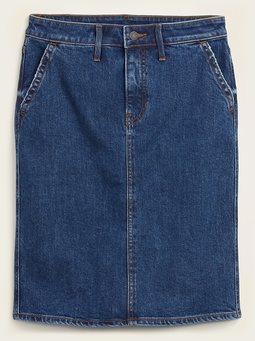 Old Navy High Waisted Midi Jean Skirt For Women 58609500300