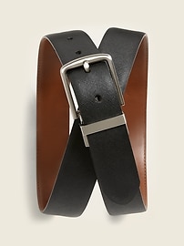 Image number 1 showing, Faux-Leather Reversible Belt