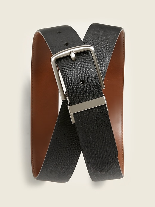 View large product image 1 of 2. Faux-Leather Reversible Belt