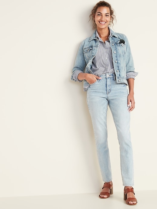 Image number 8 showing, High-Waisted Power Slim Straight Jeans For Women
