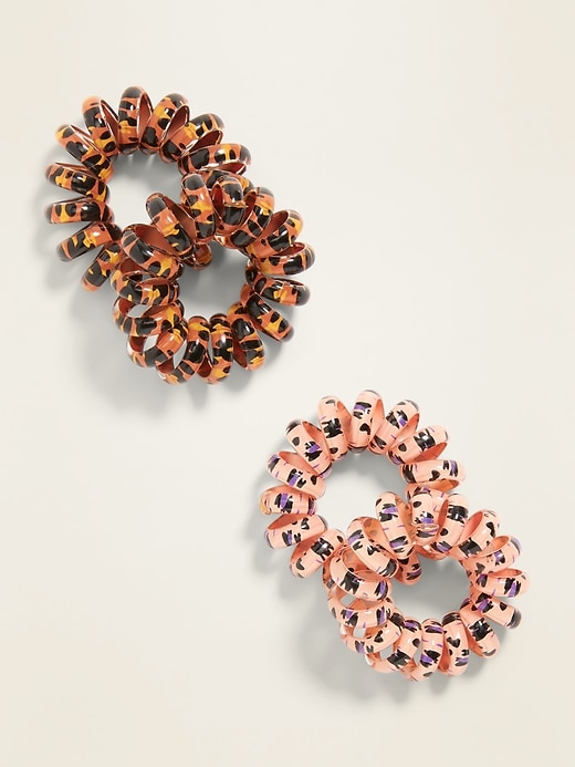 View large product image 1 of 1. Spiral Hair Ties 4-Pack for Women