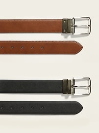 Image number 2 showing, Faux-Leather Reversible Belt