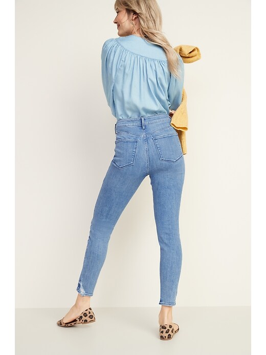 Image number 7 showing, High-Waisted Distressed Rockstar Super Skinny Ankle Jeans For Women