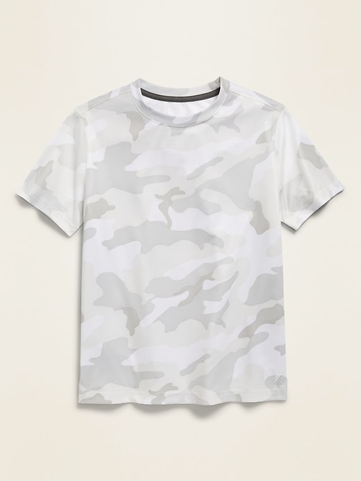 Voir une image plus grande du produit 1 de 1. T-shirt Go-Dry Performance en maille à motifs pour garçon