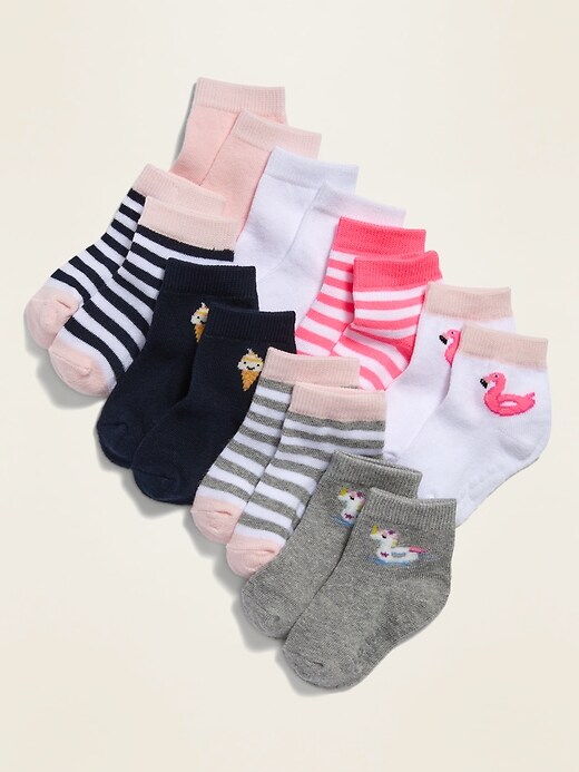 Voir une image plus grande du produit 1 de 1. Chaussettes pour toute-petite fille et bébé (paquet de 8)