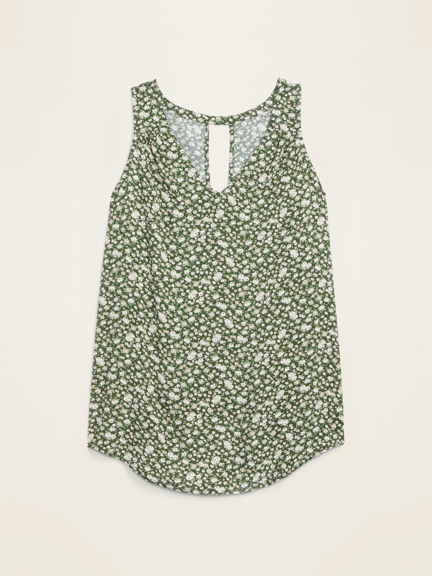 sleeveless keyhole top