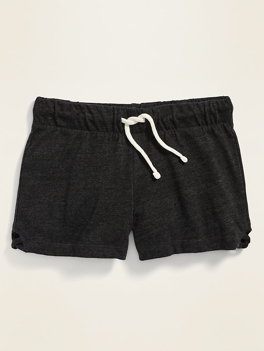 View large product image 1 of 1. Lattice-Hem Cheer Shorts for Girls