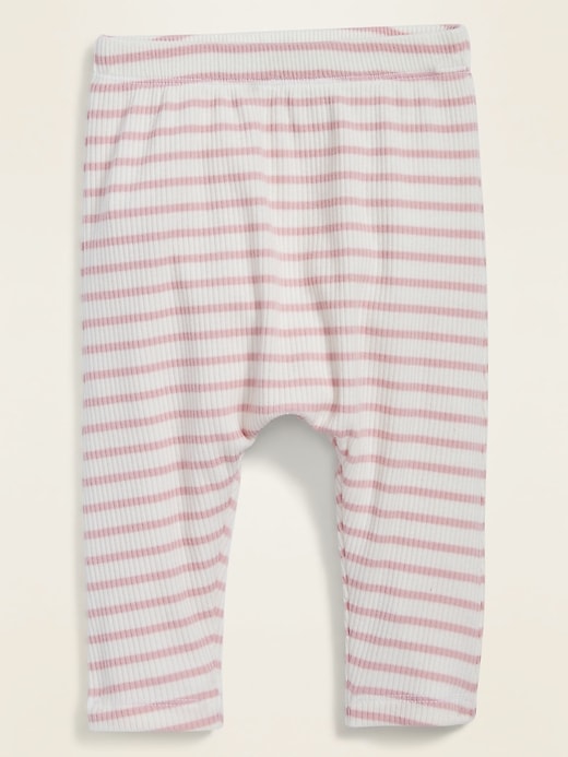 View large product image 1 of 1. Unisex Striped Rib-Knit U-Shaped Pants for Baby