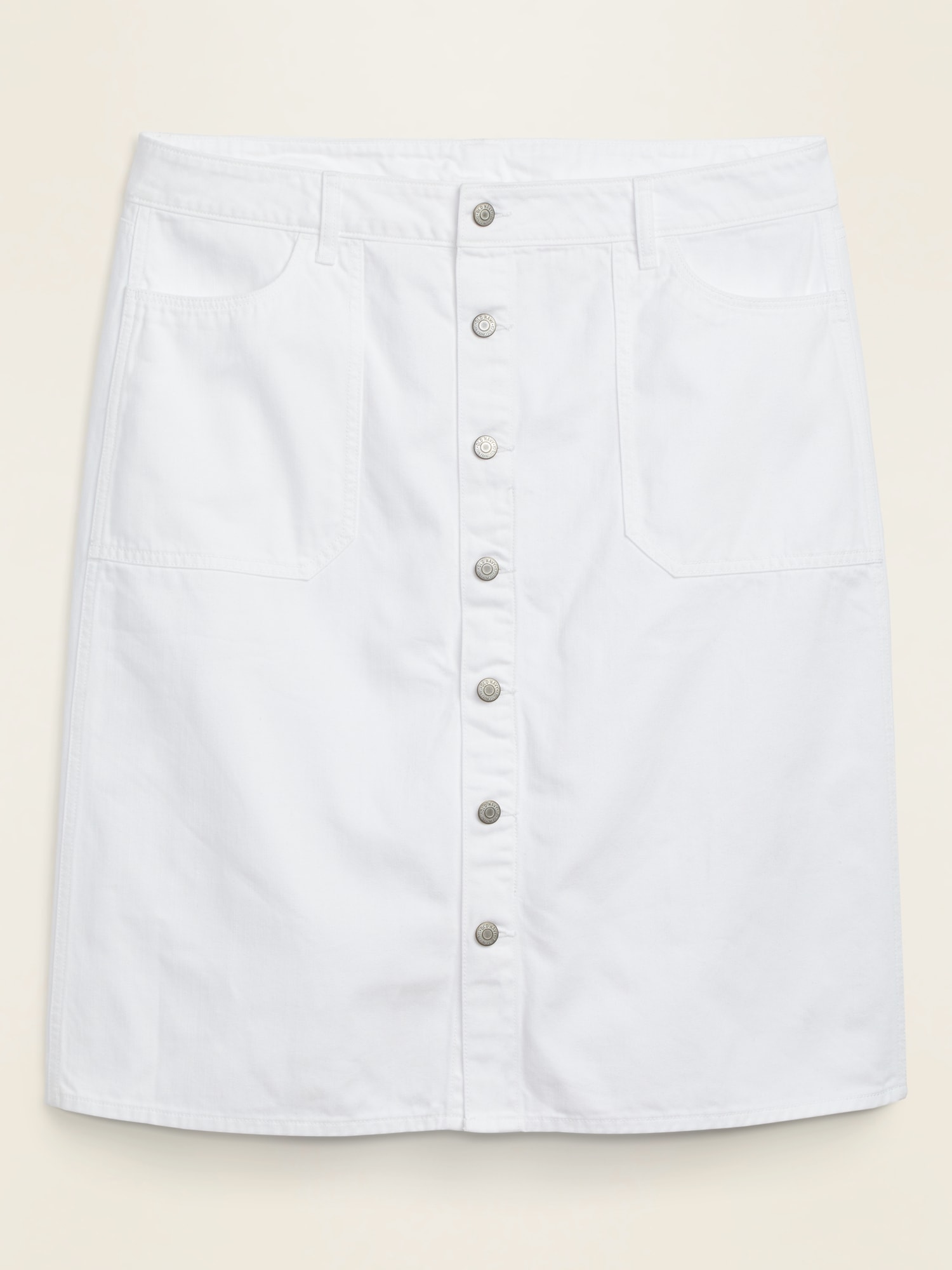 Plus size white sales jean skirt