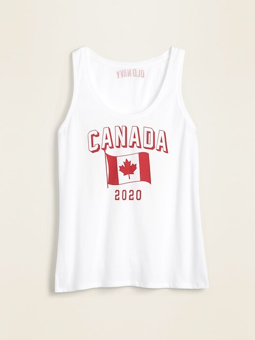 View large product image 1 of 1. EveryWear 2020 Canada Flag Graphic Tank Top for Women
