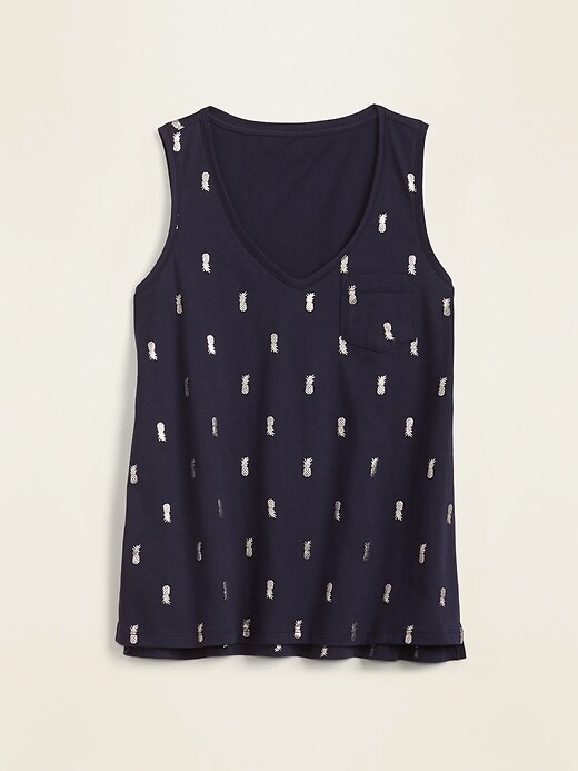 View large product image 1 of 1. EveryWear Pineapple-Print Tank Top for Women