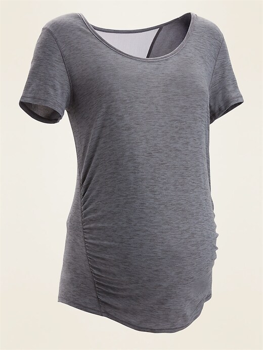 View large product image 1 of 2. Maternity Breathe ON Mesh-Back Tee