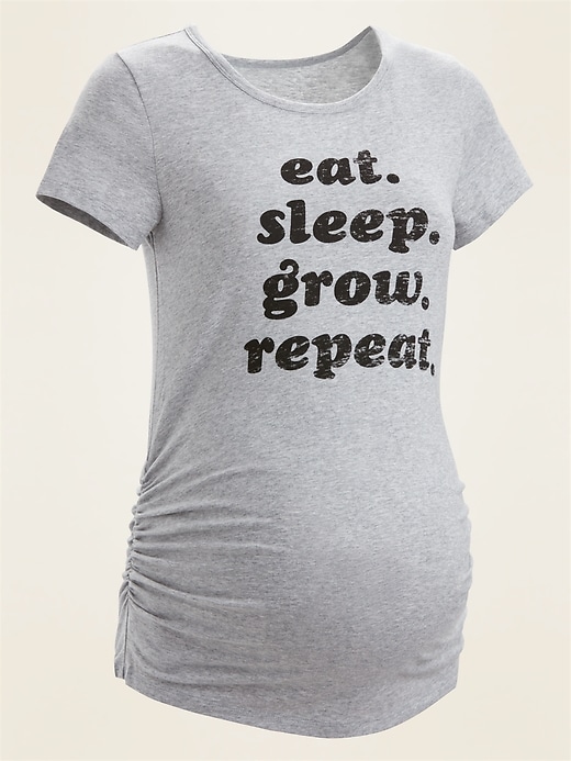 Maternity Graphic Side-Ruched Tee