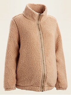 maternity sherpa pullover