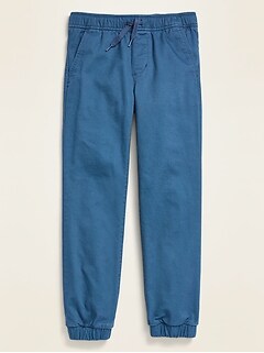 navy blue twill joggers