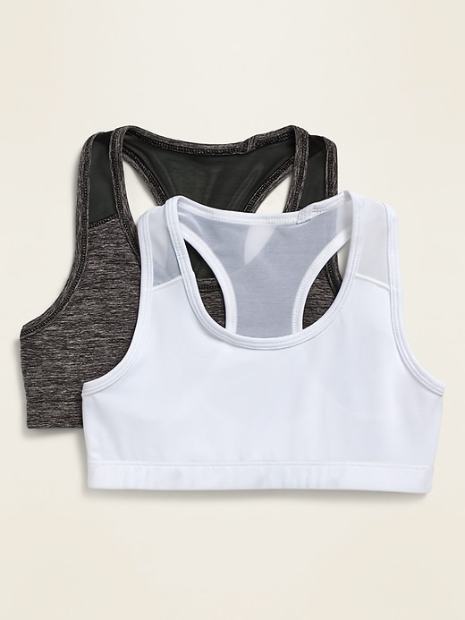 View large product image 1 of 1. 2-Pack Racerback PowerPress Sports Bra for Girls