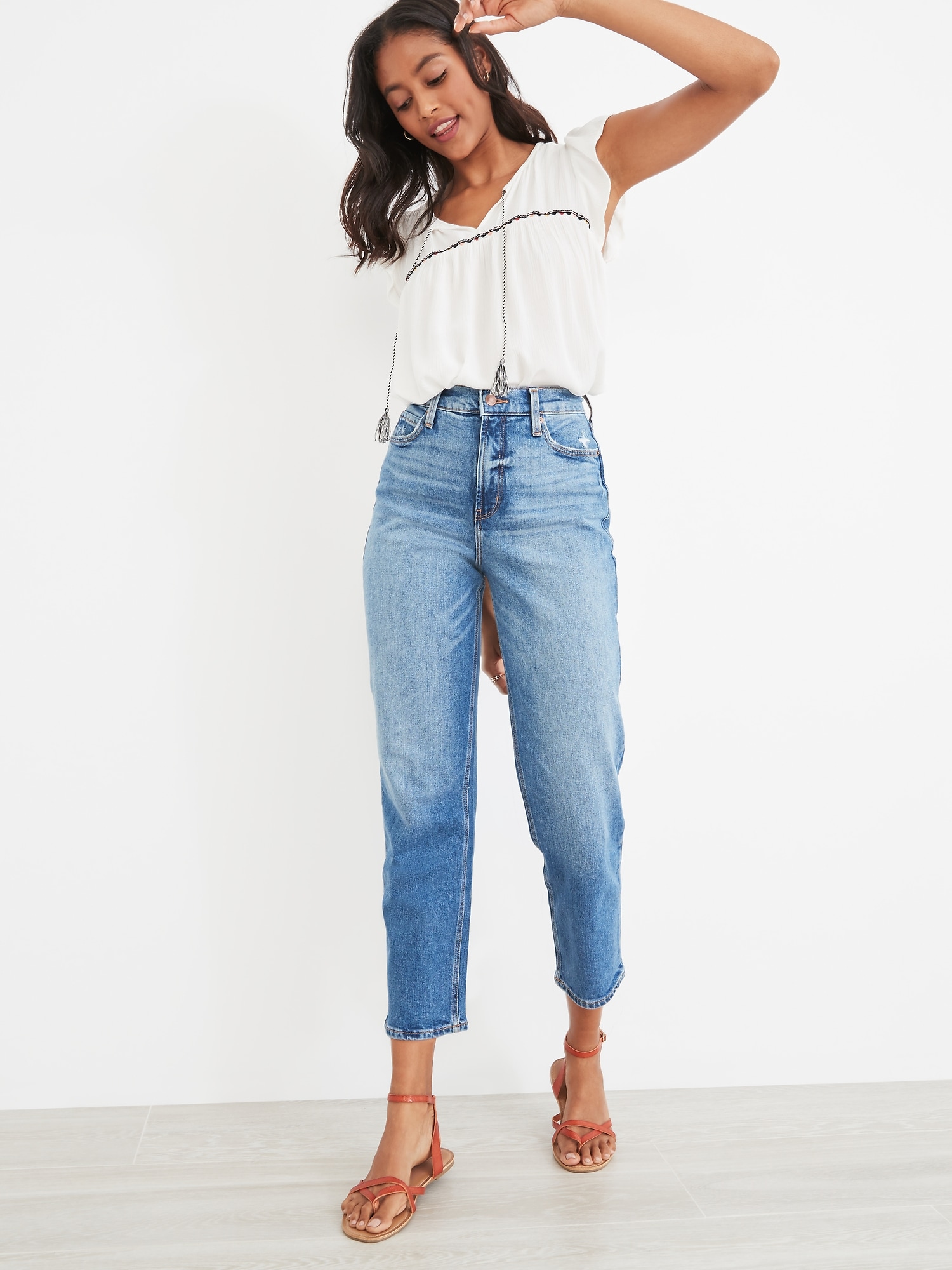 Extra High-Waisted Sky-Hi Straight Jeans for Women