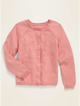 Raglan-Sleeve Crew-Neck Cardigan for Toddler Girls | Old Navy