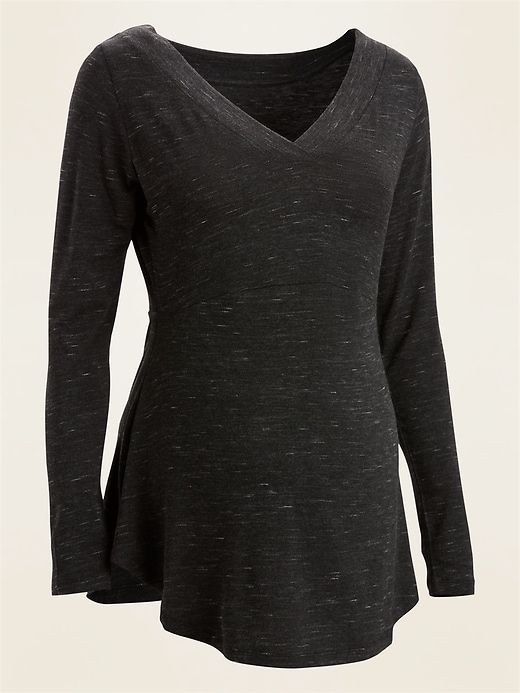 View large product image 1 of 1. Maternity V-Neck Jersey Long-Sleeve Top