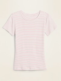 View large product image 3 of 3. Slim-Fit Striped Rib-Knit T-Shirt