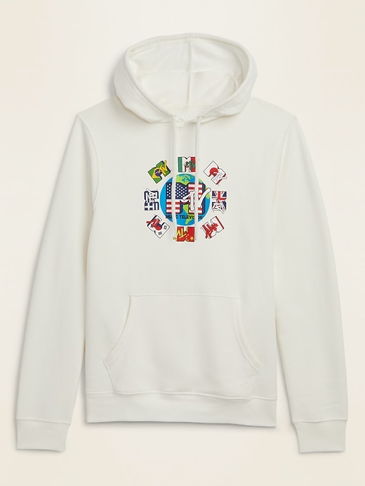 View large product image 1 of 1. MTV&#153 International Logos Graphic Gender-Neutral Pullover Hoodie