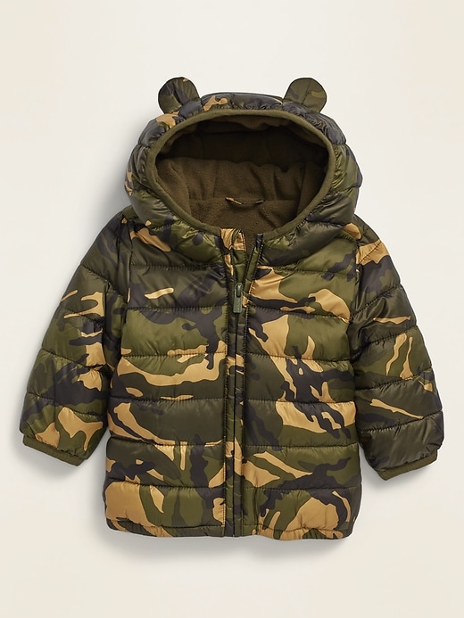 View large product image 1 of 1. Unisex Camo-Print Hooded Frost Free Jacket for Baby