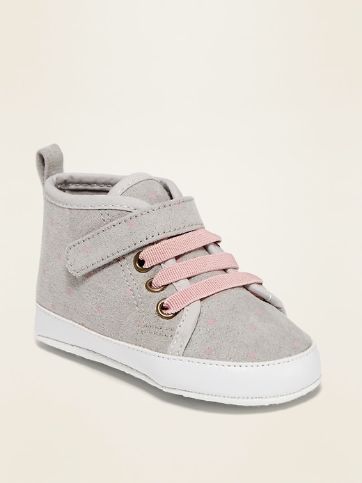 View large product image 1 of 1. Printed Faux-Suede High-Tops for Baby
