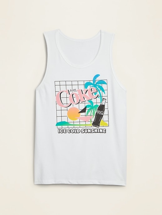 View large product image 1 of 1. Coca-Cola&#174 "Enjoy Coke Ice Cold Sunshine" Graphic Gender-Neutral Tank Top & Women