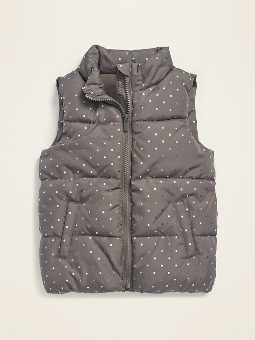View large product image 1 of 1. Unisex Frost-Free Printed Puffer Vest for Toddler