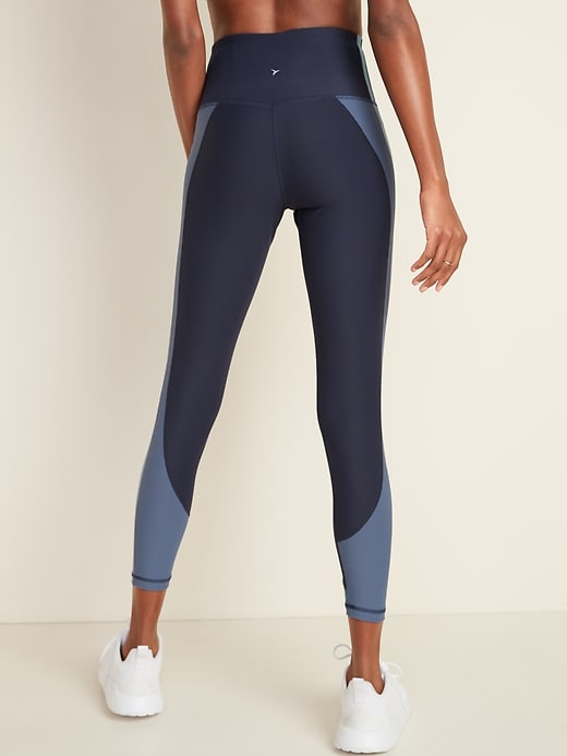 View large product image 2 of 3. High-Waisted Elevate Powersoft Color-Blocked 7/8 Leggings