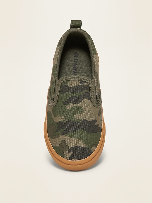 View large product image 2 of 4. Unisex Camo-Print Canvas Slip-Ons for Toddler