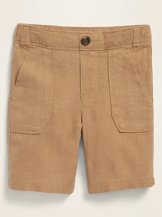 View large product image 1 of 2. Linen-Blend Shorts for Toddler Boys