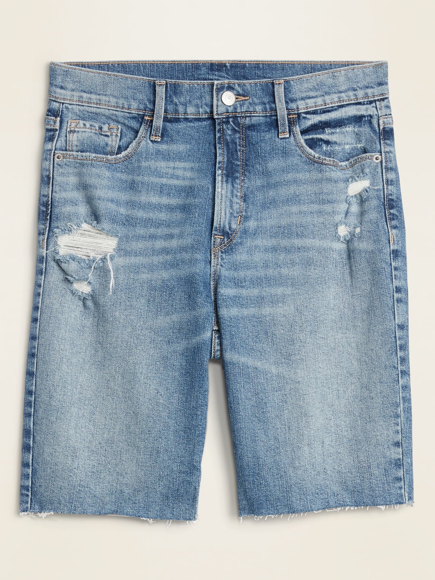 Distressed bermuda jean store shorts