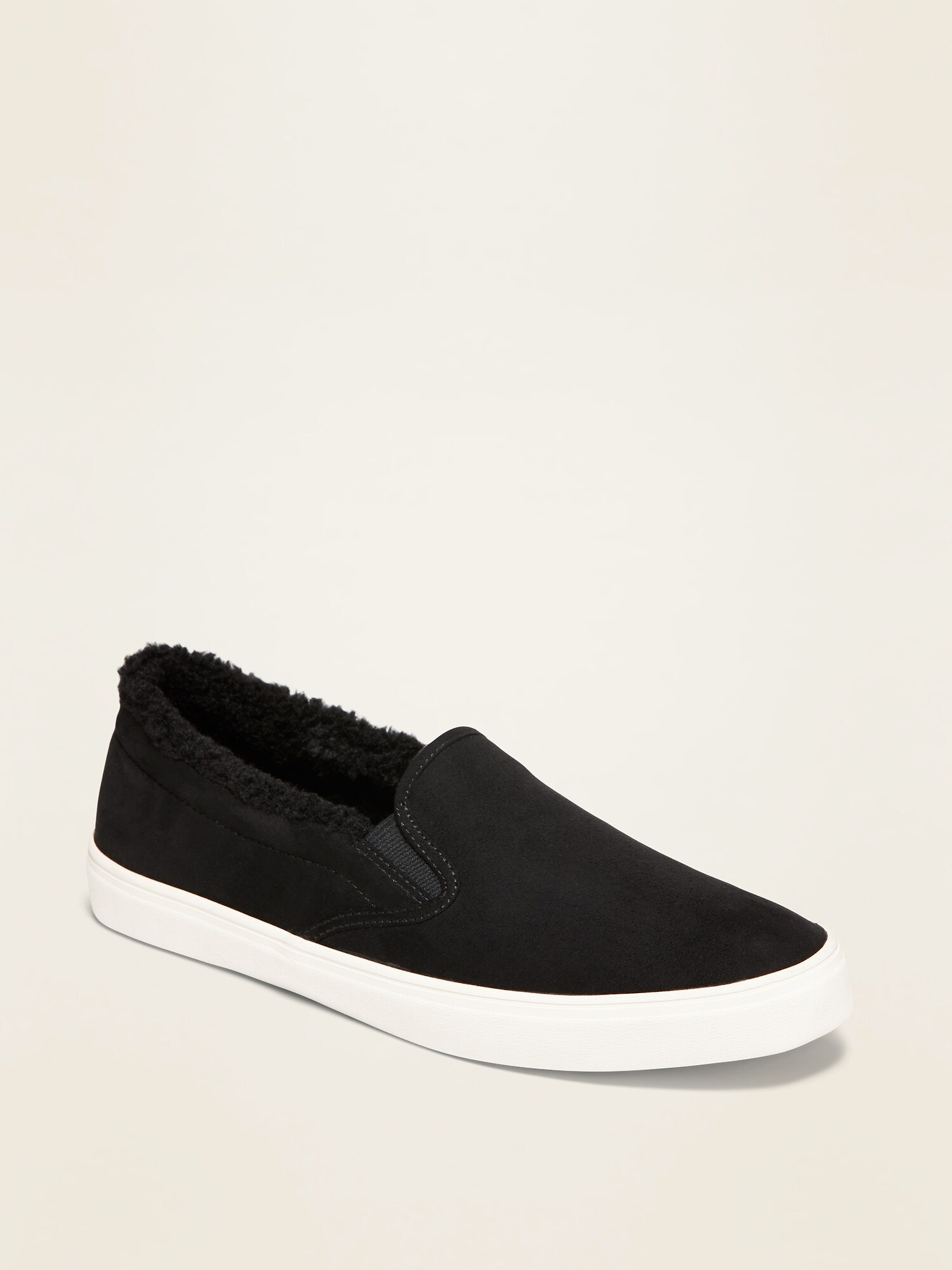 sherpa lined slip on shoes