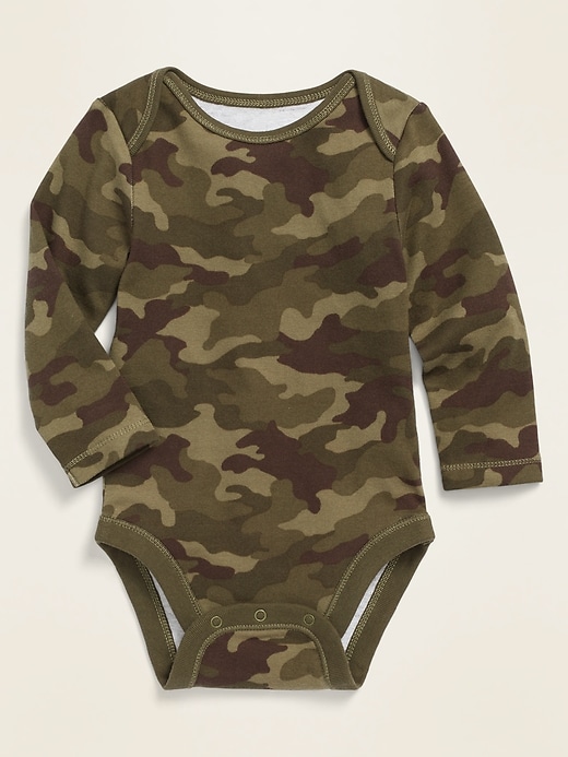 View large product image 1 of 1. Unisex Long-Sleeve Rib-Knit Bodysuit for Baby