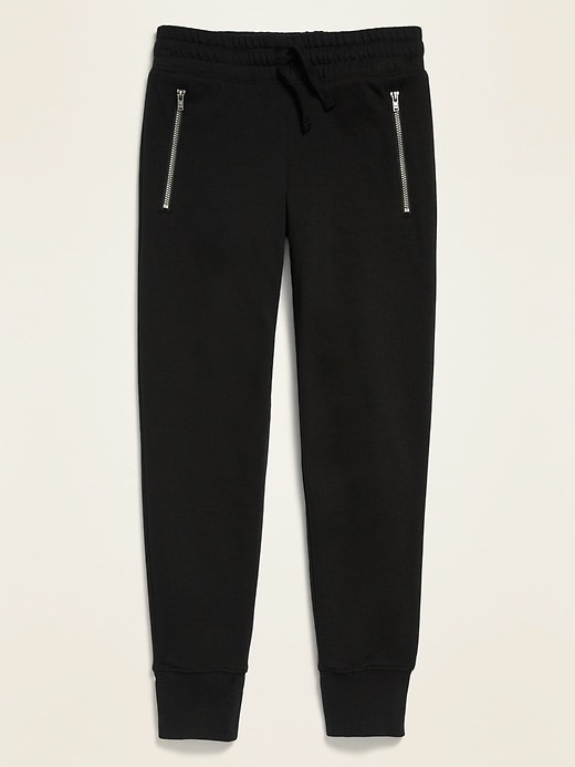 View large product image 1 of 1. Mid-Rise French Terry Zip-Pocket Street Jogger Sweatpants for Girls