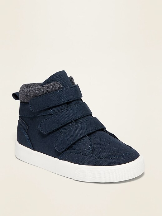 Unisex Triple Strap Canvas High Top Sneakers for Toddler Old Navy