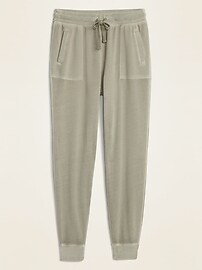 View large product image 3 of 3. High-Waisted Garment-Dyed Street Jogger Pants