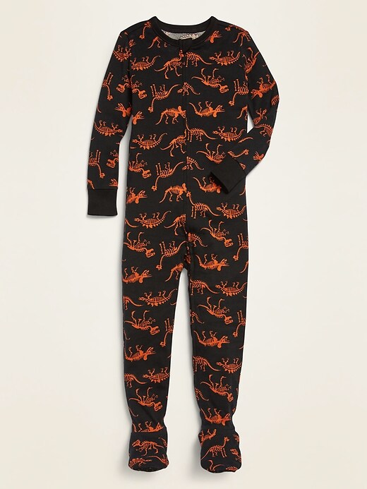 View large product image 1 of 1. Unisex Printed Footie Pajama One-Piece for Toddler & Baby