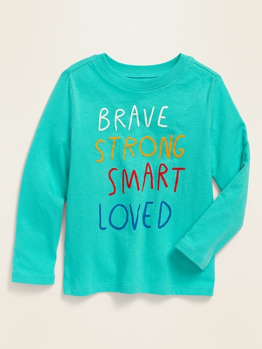 View large product image 1 of 1. Unisex Long-Sleeve Graphic Tee for Toddlers