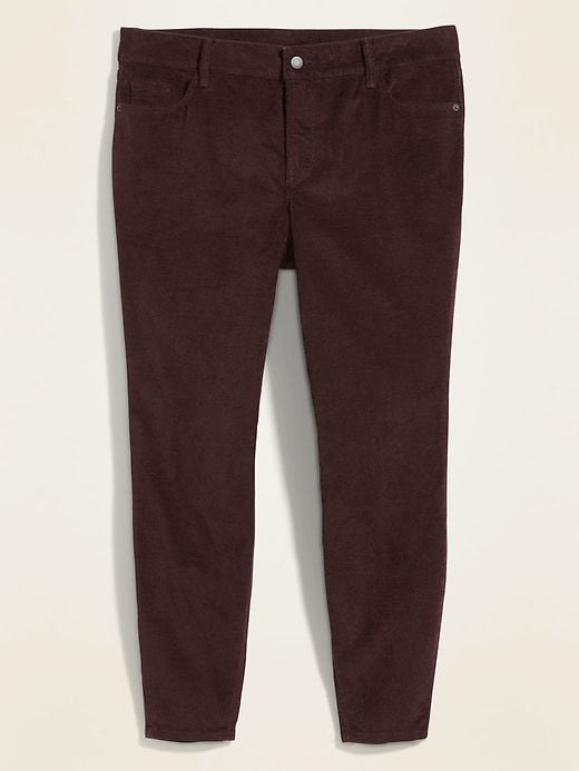 View large product image 1 of 2. High-Waisted Secret-Slim Pockets Rockstar Super Skinny Plus-Size Corduroy Pants