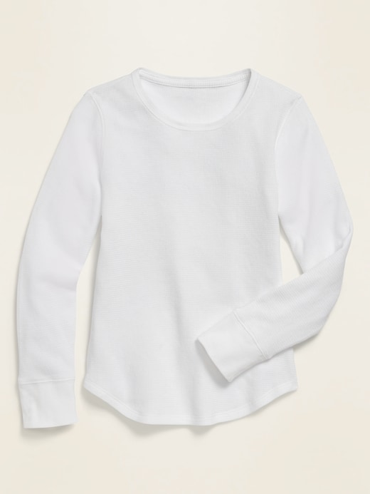 View large product image 1 of 1. Thermal Scoop-Neck Tee for Girls