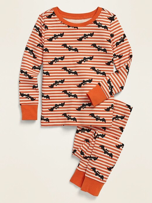 View large product image 1 of 1. Unisex Glow-in-the-Dark Halloween Pajama Set for Toddler & Baby