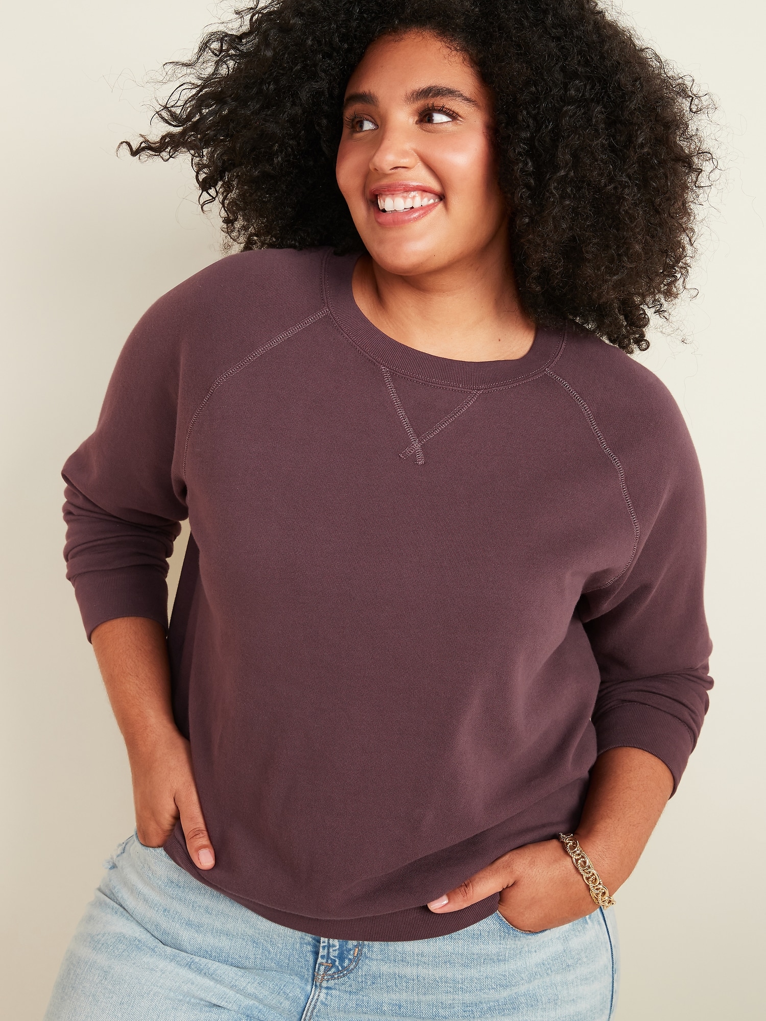 Vintage Crew Neck Plus Size Sweatshirt Old Navy