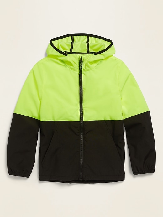 View large product image 1 of 1. Hooded 4-Way Stretch Zip Jacket For Boys