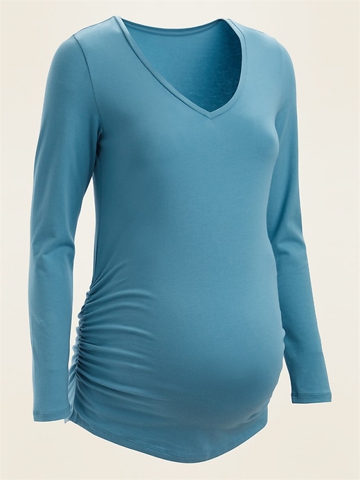 View large product image 1 of 1. Maternity V-Neck Long-Sleeve Tee