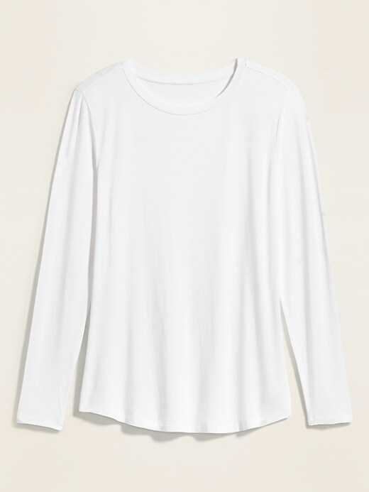 View large product image 2 of 2. Luxe Long-Sleeve T-Shirt for Women